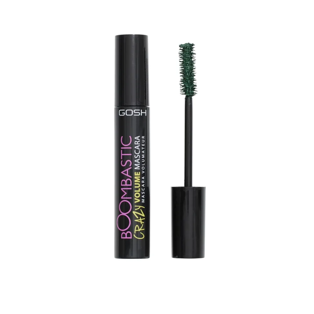 Тушь для ресниц Gosh Boombastic CRAZY удлиняющая объёмная, оттенок Olive Green, 13 мл