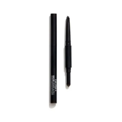 Карандаш для бровей Gosh 2 в 1 с пудрой, оттенок 003 Dark Brown, тёмно-коричневый, 1 г