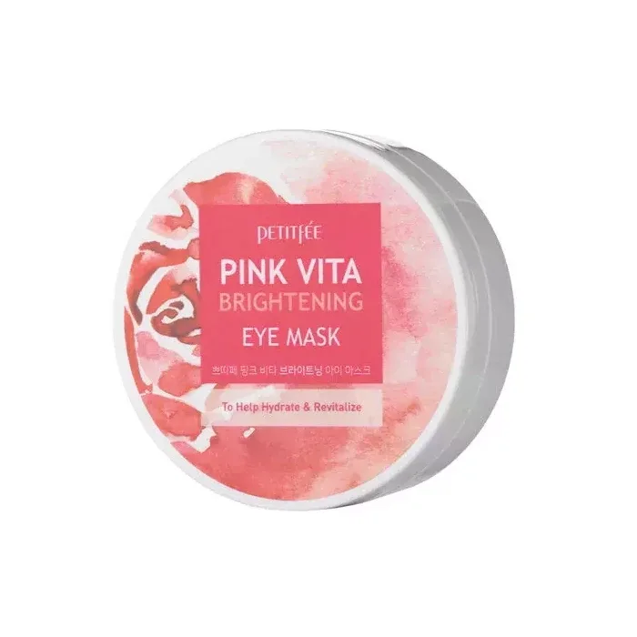 Патчи для глаз Petitfee Pink Vita Brightening Eye Mask гидрогелевые осветляющие, с ниацинамидом, 60 шт