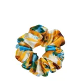 Резинка для волос Almania Scrunchie шёлковая с принтом подсолнухи, жёлтый акцент, 1 шт — фото 1
