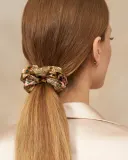 Резинка для волос Almania Scrunchie шёлковая с орнаментом Marocco, без металла, 1 шт — фото 2