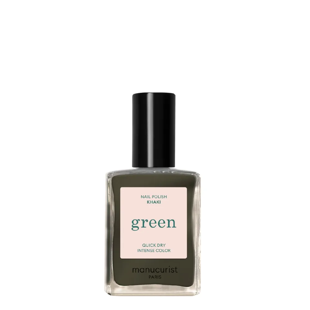 Лак для ногтей Manucurist Green Khaki зелёный хаки с серым подтоном, 15 мл