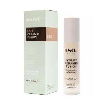 Крем для лица Asoa ECOLIFT CERAMID FUSION насыщенный, с церамидами и пептидами, восстанавливающий, 50 мл