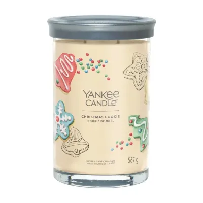 Свеча ароматическая Yankee Candle Signature Christmas Cookie тумблер 2 фитиля, ваниль и выпечка, крышка-подставка