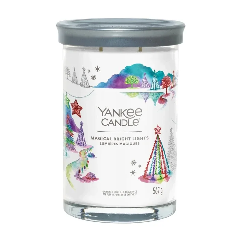 Свеча ароматическая Yankee Candle Signature Magical Bright Lights тумблер, два фитиля, крышка-подставка