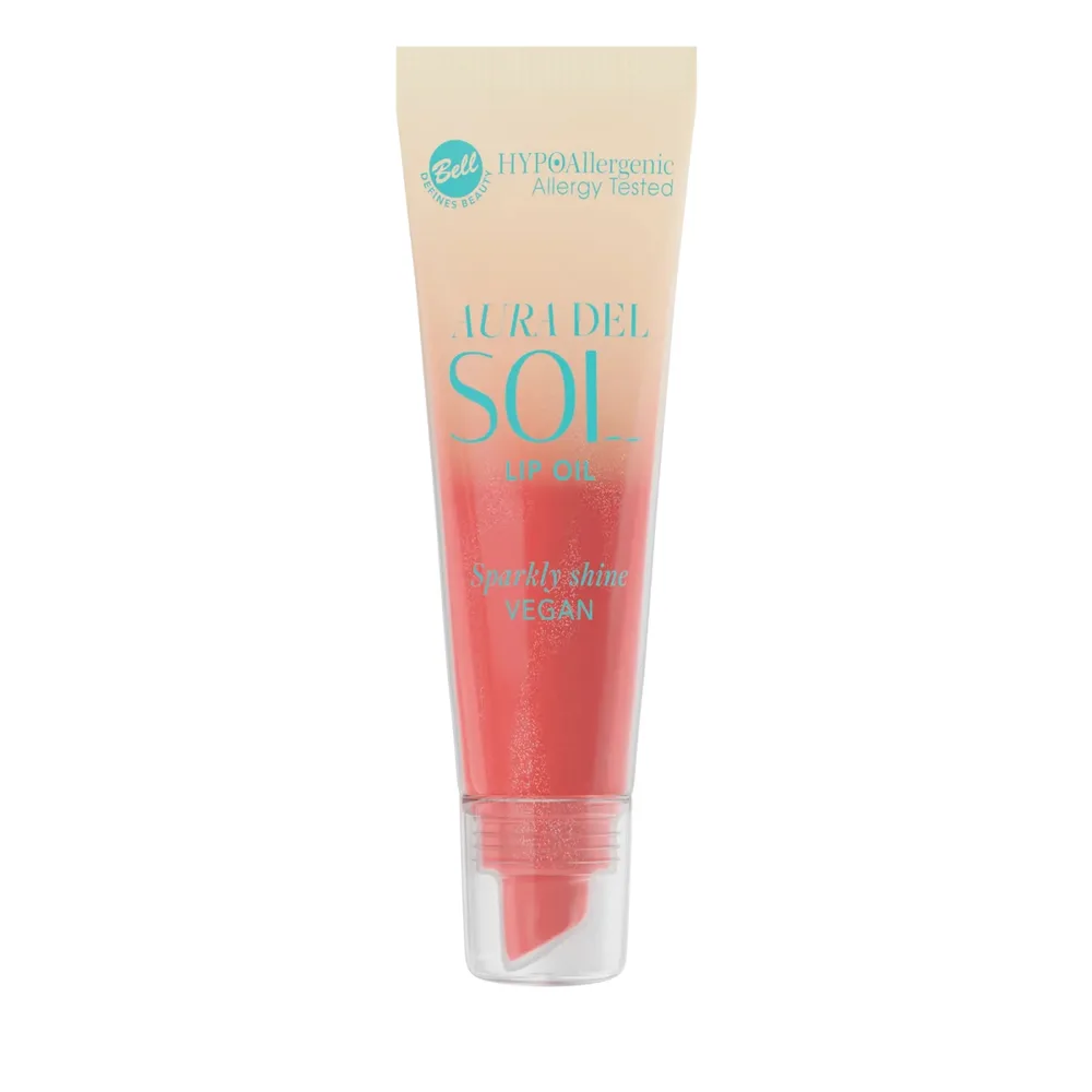 Масло для губ Bell HYPOAllergenic Aura Del Sol Lip Oil 02 гипоаллергенное с шиммером, увлажняющее, 10 г