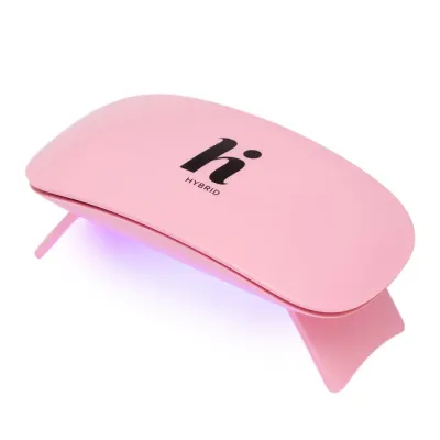 Лампа для маникюра Hi Hybrid Mini UV LED 6 Вт складная, розовые диоды, питание USB-C, 2 режима 60 и 90 секунд, 11,4x5,7x2,3 см