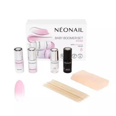 Набор для маникюра NEONAIL Baby Boomer Set Rose гибридный, база, гель для дизайна, топ