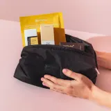 Набор корейского ухода за лицом K-Beauty Glow Skin Set гидрогелевая маска, сыворотка, эссенция, крем и чёрная косметичка MINTI Collection — фото 2
