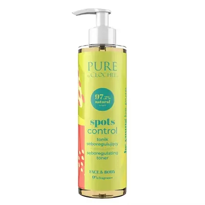Тоник для лица Clochee PURE SPOTS CONTROL себорегулирующий, с ниацинамидом и AHA, для жирной кожи, 200 мл