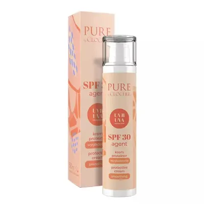 Крем для лица Clochee PURE SPF 30 AGENT защитный, с эффектом разглаживания, SPF 30, 50 мл
