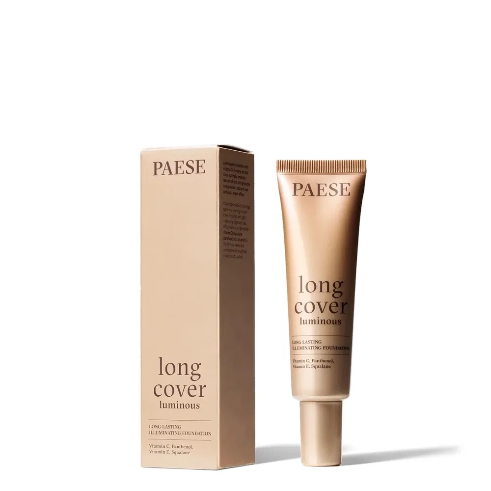 Тональный крем Paese Long Cover Luminous 0.5 Ivory сияющий, стойкий, для светлой кожи, 30 мл