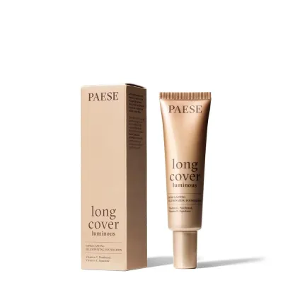 Тональный крем Paese Long Cover Luminous 0.5 Ivory сияющий, стойкий, для светлой кожи, 30 мл