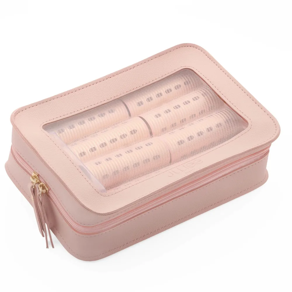 Набор бигуди Juliee Beauty Mini металлических 8 шт 3 × 9 см, 8 зажимов и косметичка