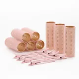 Набор бигуди Juliee Beauty Mini металлических 8 шт 3 × 9 см, 8 зажимов и косметичка — фото 2
