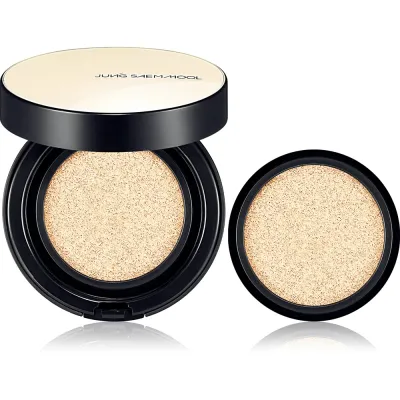 Тональный кушон JUNG SAEM MOOL E.Skin Nuder Cushion Fair Pink розовый подтон, лёгкое покрытие, со сменным блоком, 2x14 г