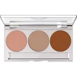 Палетка пудр хайлайтеров Kryolan Glamour Glow Trio 2 Moon Dust 3 оттенка, для сияния кожи — фото 1