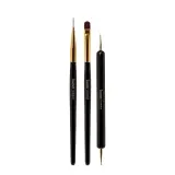 Набор для дизайна ногтей Butter London 3Piece Nail Art Tool Set дотс, кисть-лайнер и кисть для коррекции, 3 предмета — фото 1