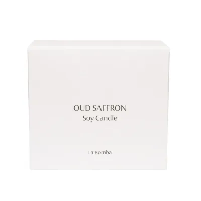 Свеча ароматическая соевая La Bomba Oud Saffron, восточная композиция с удом и шафраном