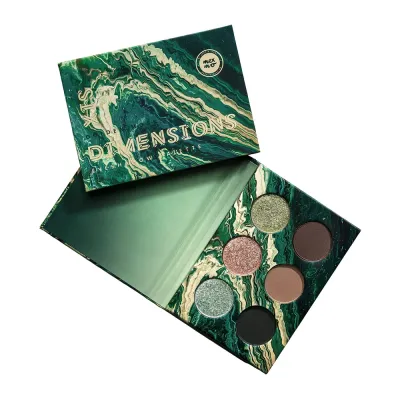 Палетка теней для век Mexmo Six Dimensions Golden Moss золотисто-зелёная, 6 оттенков, компактная