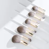 Набор кистей для макияжа M BRUSH by Maxineczka White Complete для лица и глаз, синтетический ворс, деревянные ручки, 19 шт — фото 2