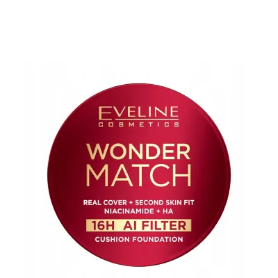 Тональная основа-кушон Eveline Cosmetics Cushion Foundation плотное покрытие, нейтральный подтон, оттенок Nude 03N