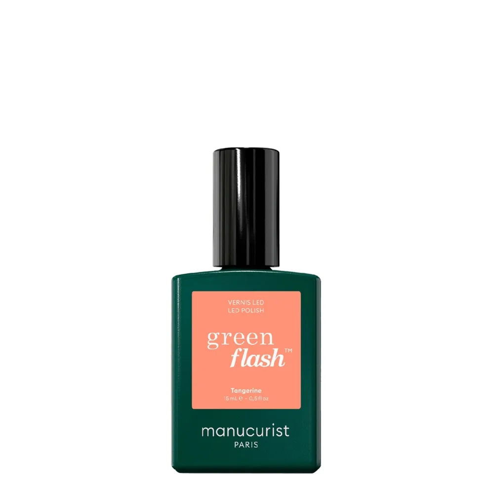 Гель-лак для ногтей Manucurist Green Flash Tangerine мандариновый оранжевый, полимеризация в лампе LED, 15 мл