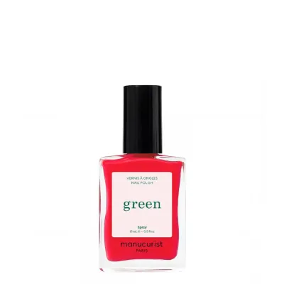Лак для ногтей Manucurist Green Spicy насыщенный пряный оттенок, веганская формула, 15 мл
