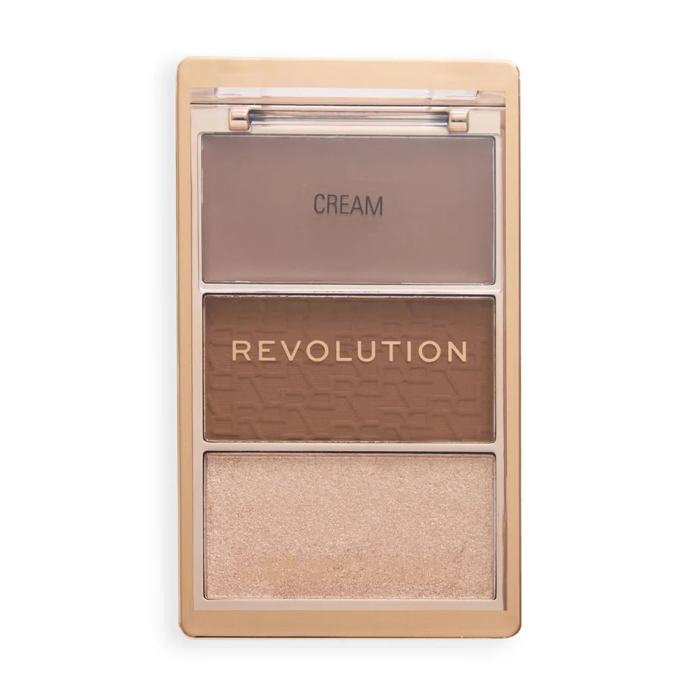 Палетка для скульптурирования лица Revolution Bronze Icon Sunkissed Tan бронзер румяна хайлайтер