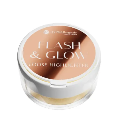 Хайлайтер рассыпчатый для лица и тела Bell HYPOAllergenic Flash and Glow Loose Highlighter гипоаллергенный, сияющий финиш, 001