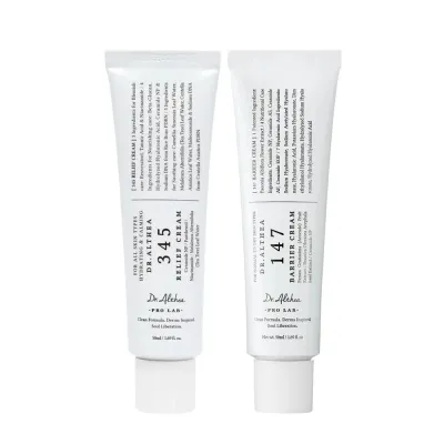 Набор кремов для лица Dr.Althea Bestseller Cream Set: 345 Relief Cream и 147 Barrier Cream, успокаивающий и восстанавливающий барьер