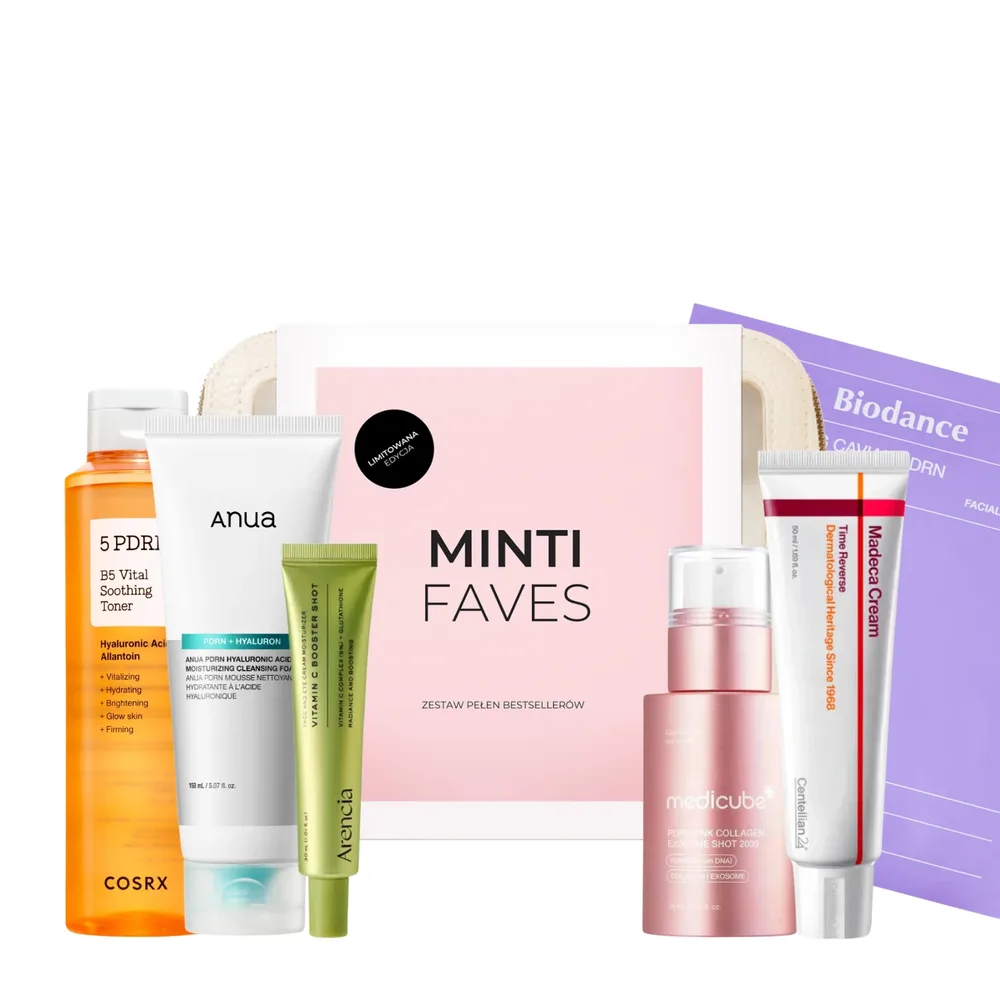 Набор корейского ухода за лицом MINTI FAVES New K-Beauty Set подборка новинок K-beauty в подарочном оформлении