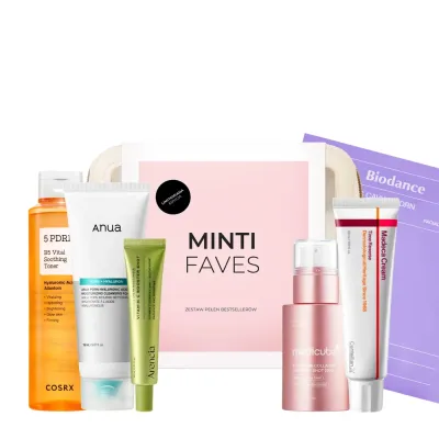 Набор корейского ухода за лицом MINTI FAVES New K-Beauty Set подборка новинок K-beauty в подарочном оформлении