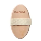 Щётка для сухого массажа тела LullaLove овальная тампико, буковое дерево, хлопковый ремешок — фото 1