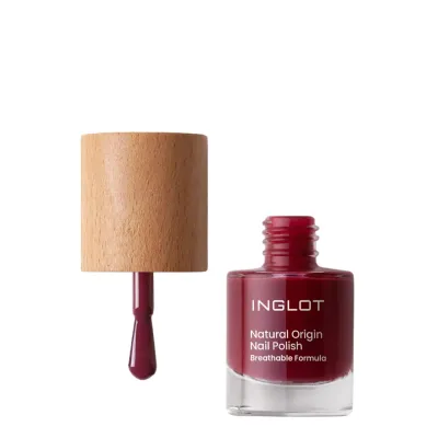 Лак для ногтей Inglot Natural Origin 016 Marry Raspberry малиново-красный, глянцевый финиш, 8 мл