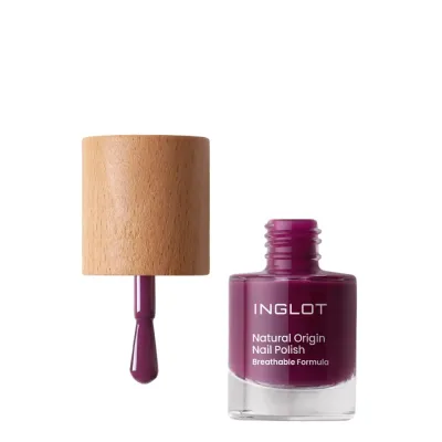 Лак для ногтей Inglot Natural Origin 021 Wild Orchid розово-лиловый, стойкое глянцевое покрытие, 8 мл