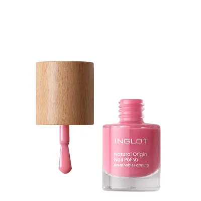 Лак для ногтей Inglot Natural Origin 030 Pink Ink розово-красный, глянцевое покрытие, 8 мл