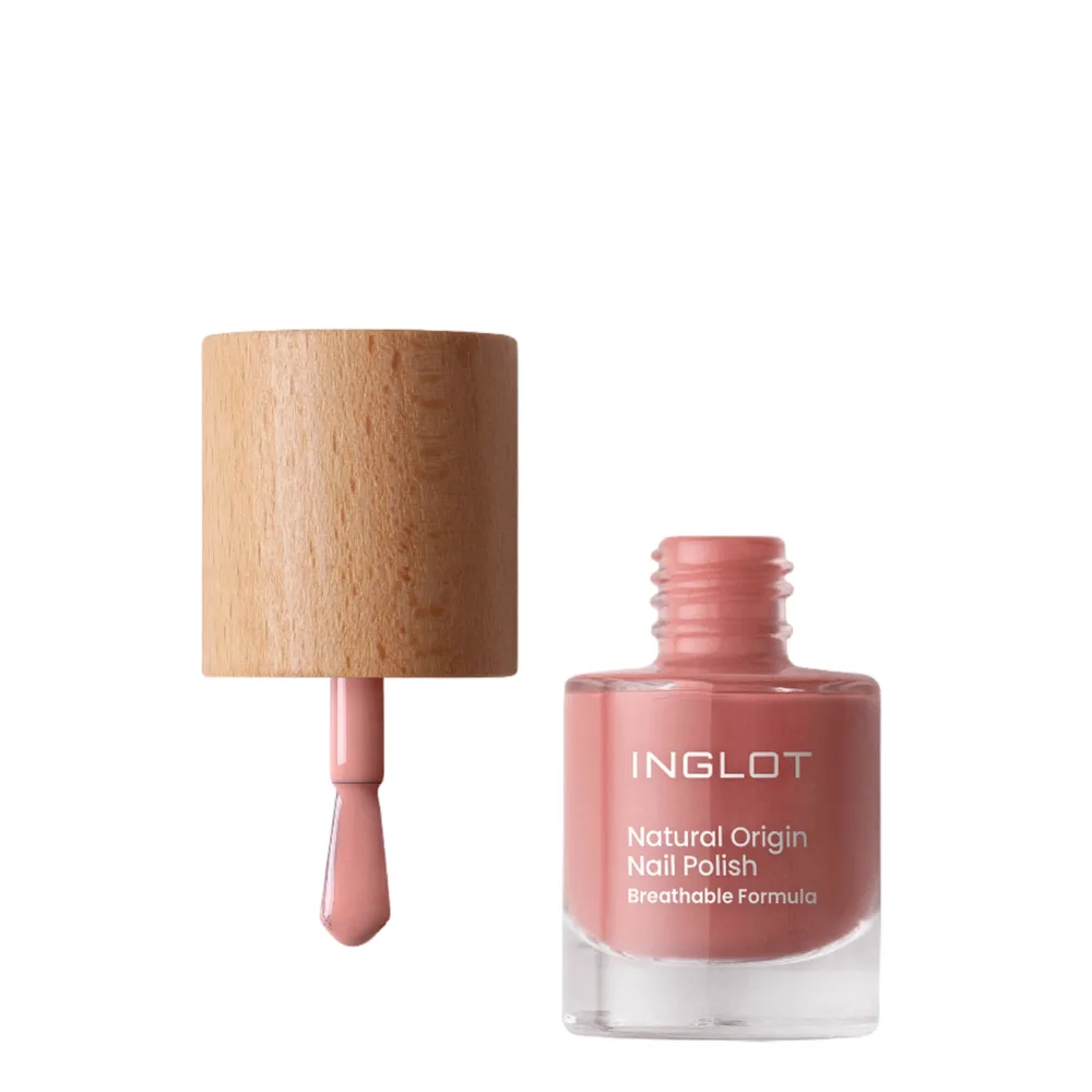 Лак для ногтей Inglot Natural Origin 039 Pale Marsala приглушённый марсала, глянцевое покрытие, 8 мл