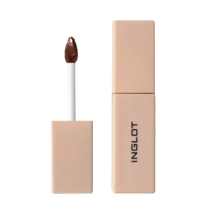 Помада для губ жидкая Inglot Glazed Lips SPF 50+ 84 Cocoa Truffle глянцевый финиш, минеральные фильтры, 3,5 мл