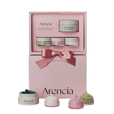 Набор для ухода за лицом Arencia Discovery Kit сыворотка Holy Hyssop и три очищающих средства, тревел-формат, 12 г + 3 x 15 г