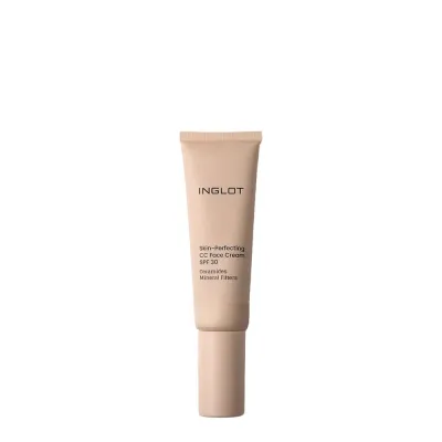Крем CC для лица Inglot Skin-Perfecting с минеральным фильтром SPF 30, выравнивающий, с эффектом сияния, оттенок 502, 30 мл
