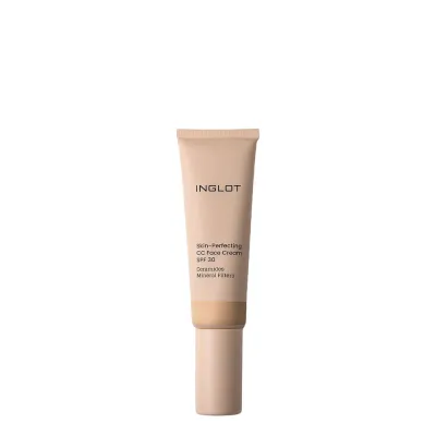 Крем CC для лица Inglot Skin-Perfecting с минеральным фильтром SPF 30, для сияния кожи, лёгкий, оттенок 505, 30 мл