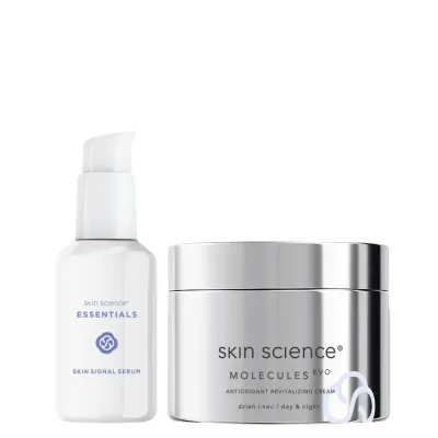 Набор для лица Skin Science Molecules EVO антиоксидантный крем + Skin Signal сыворотка, лифтинг 30 г