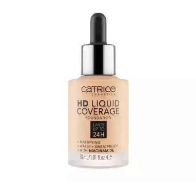 Тональный крем Catrice HD Liquid Coverage 030 Sand Beige матовый высокое перекрытие, 30 мл