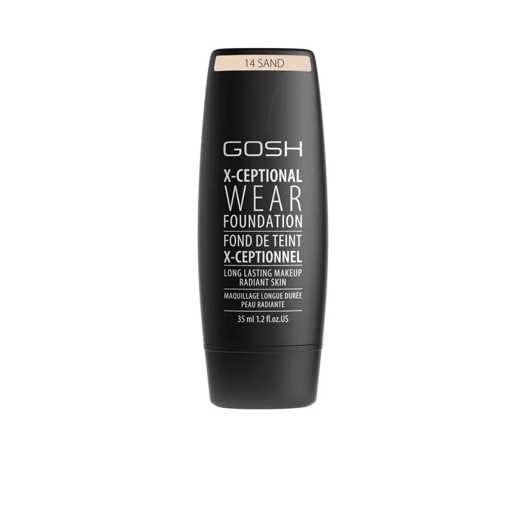 Тональный крем Gosh X-Ceptional Wear Foundation стойкий 14 Sand, плотное покрытие, матовый финиш, 35 мл