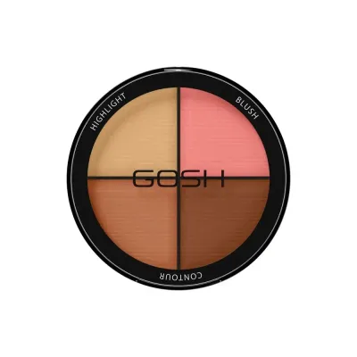 Палетка для контуринга Gosh Contour'n Strobe Kit 4-в-1 002 Medium, бронзер, румяна и хайлайтер