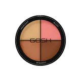 Палетка для контуринга Gosh Contour'n Strobe Kit 4-в-1 002 Medium, бронзер, румяна и хайлайтер — фото 1