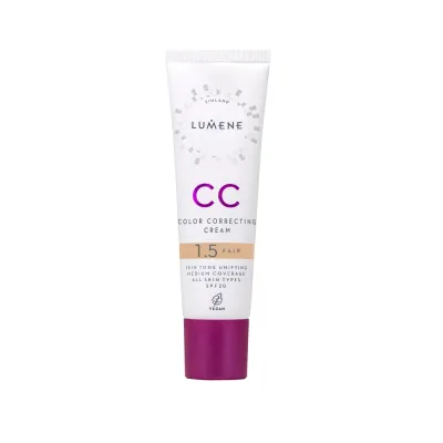 CC-крем Lumene Nordic Chic 7in1 Fair SPF 20 светлый, выравнивающий, база под макияж, 30 мл