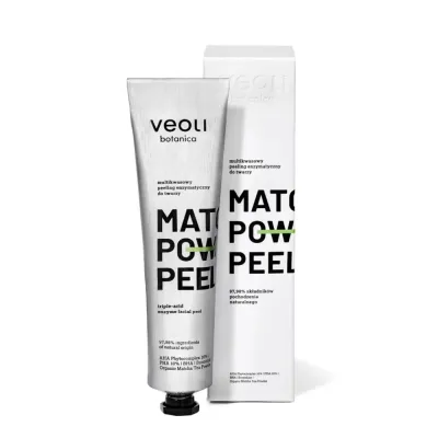 Пилинг для лица Veoli Botanica Matcha Power Peel энзимный, с кислотами AHA PHA BHA, 75 мл
