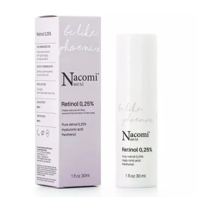 Сыворотка для лица Nacomi Next Level ретинол 0,25%, против морщин, с гиалуроновой кислотой, 30 мл